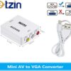 AV to VGA Video Converter Mini AV2VGA Box AV RCA CVBS to VGA Video Converter Audio Converter 3.5mm for PC HDTV-EPL-657VC. - Image 2