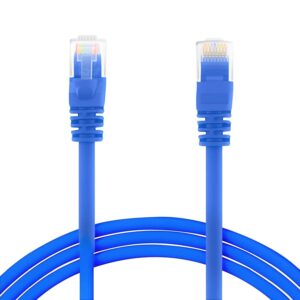 1 Meter Cat6 Ethernet Lan Patch Cable | High Speed 10 Gbps | Bandwidth 550Mhz | Gold-Plated RJ45 - Blue