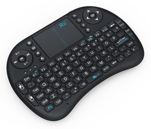 Mini Bluetooth Keyboard with Touchpad, Backlit, Rechargeable Wireless Keyboard for PC, Android, iOS, Windows, Laptop, HTPC, Gaming, Portable & Compact