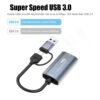 HDMI to USB 3.0 / USB C 1080P 60HZ Capture Card,Capture Card for Streaming/Nintendo Switch/PS3/PS4/YouTube/Xbox/Camera/PC/OBS - Image 2