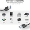 1.5 Meter High Speed USB 3.0 Type A Male to A Male Cable USB to USB Cord, for Data Transfer Hard Drive Enclosures, Printers, Modems, Cameras, Scanners, Laptop Cooling Pad - Image 4