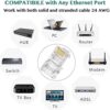 RJ45 Cat6 Pass-Through Connector RJ45 Ends, Cat5, Cat5e, Cat6 8P8C RJ45 Connector, Ethernet Cable Crimp Connectors UTP Network Plug Solid Wire and Standard Cable, LAN Crimp - Image 5