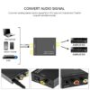 Analog To Digital Audio Converter, RCA Analog to Digital Optical Toslink Coaxial 3.5mm Jack Input Audio Converter Adapter with Optical Cable. Black (VC-A2DSM) - Image 2