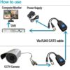 HD-CVI/TVI/AHD Passive Video Balun with Power Connector and RJ45 CAT5 Data Transmitter BNC Twisted Pair - Image 3