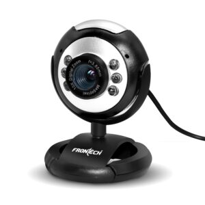 Digital Webcam with Built-in Mic & LED Lights, 30 FPS, Plug and Play USB Interface, Auto White Balance, for Video Calling, Live Streaming, Online Classes, Laptop/PC/TV