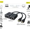 HDMI Extender Over Cat5e/6 (1pair), HDMI to RJ45 Network HDMI Repeater, Support 1080p UP to 30m/ 98ft, for HDTV HDPC PS4 STB - Image 6
