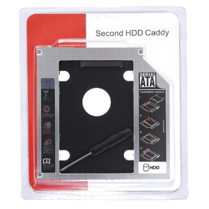 12.7mm Hard Drive Caddy – 2.5” to 3.5” SSD/HDD Converter for Laptop & Desktop Mounting Kit for Easy Installation, Durable Design