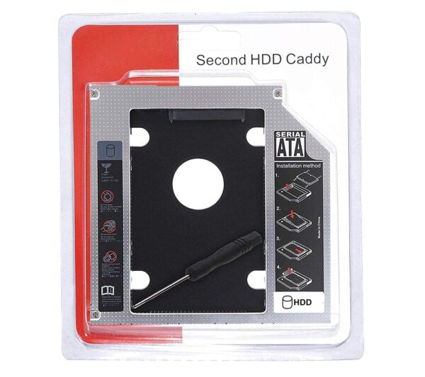 12.7mm Hard Drive Caddy – 2.5” to 3.5” SSD/HDD Converter for Laptop & Desktop Mounting Kit for Easy Installation, Durable Design