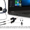 Audio Jack Headphones with mic, 3.5 mm Jack Splitter 2 Female 1 Male Black (U-Shape) - Image 4