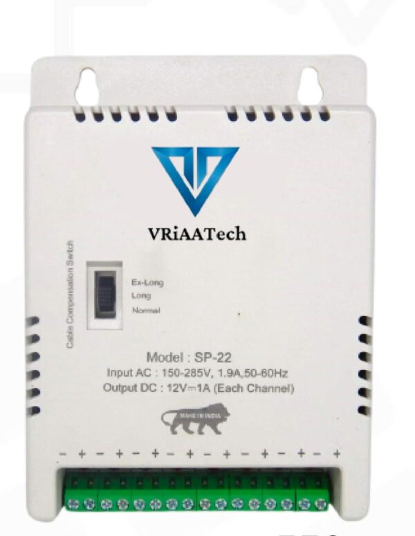 8 Channel SMPS for CCTV Output 150-285 V, Power Supply Adapter for up to 8 CCTV Cameras