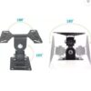 LCD TV Wall Mount Stand for 14 inch to 24 inch, 180 Degree Rotation LED Bracket Power Revolving TV Stand - Black - Image 2