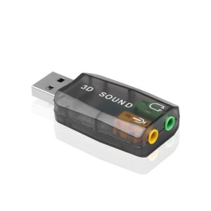 USB Sound Card Adapter USB 3D Virtual 5.1 Stereo & MIC PC Desktop Laptop