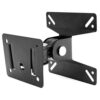 LCD TV Wall Mount Stand for 14 inch to 24 inch, 180 Degree Rotation LED Bracket Power Revolving TV Stand - Black - Image 4
