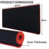 Large Mouse Pad, 600mmx300mm in Gaming Mouse Mat, Waterproof and Non-Slip Desktop Pad for Computer Keyboard,Black,XL - Image 4