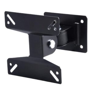 LCD TV Wall Mount Stand for 14 inch to 24 inch, 180 Degree Rotation LED Bracket Power Revolving TV Stand - Black