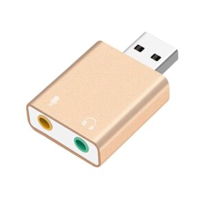 USB External Sound Card, External Stereo Sound Plug and Play Gaming Adapter 3.5mm Headphone and Microphone Jack for Windows, Mac, Linux BM 800 Microphone Studio Recording - Multicolor