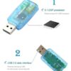 USB Sound Card Adapter USB 3D Virtual 5.1 Stereo & MIC PC Desktop Laptop - Image 4