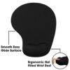Mouse Pad, Ergonomic Mouse Pad with Comfortable Gel Wrist Rest Support and Lycra Cloth, Non-Slip PU Base for Easy Typing Pain Relief, Durable and Washable, Classic - Image 4