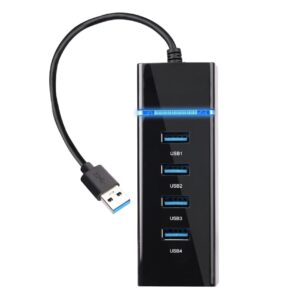 USB 3.0 Hub 4 Port  with Hi-Speed Data Transfer, LED Indication, 15cm Cable, Backward Compatible, Multi Device Connection, Plug Play Usage