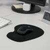 Mouse Pad, Ergonomic Mouse Pad with Comfortable Gel Wrist Rest Support and Lycra Cloth, Non-Slip PU Base for Easy Typing Pain Relief, Durable and Washable, Classic - Image 2