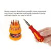 Screwdriver Set, Steel 31 in 1 with 30 Screwdriver Bits, Professional Magnetic Driver Set, for PC/Household/Furniture/Tablet/Game Console/Electronic Devices - Image 4