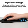 Mouse Pad, Ergonomic Mouse Pad with Comfortable Gel Wrist Rest Support and Lycra Cloth, Non-Slip PU Base for Easy Typing Pain Relief, Durable and Washable, Classic - Image 5