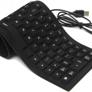 Silicone Keyboard USB Wired Waterproof Flexible Folding Key Board for PC Desktop Laptop and Portable