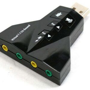 Virtual 7.1 Dual USB Sound Card (USB External Sound Card)