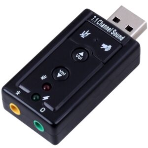 7.1 Channel USB External Sound Card Audio Adapter With Mic - Compatible With Windows XP/Vista/Windows 7/Windows 8 - Plug and Play