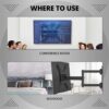 TV Wall Mount Bracket for 14 to 42 inch LED/HD/Smart TV’s, Swivel Rotatable Universal TV Wall Mount Stand - Image 4