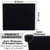 Mouse Pad (250mm x 210mm x 2mm) with Antifray Stitched Embroidery Edges, Non-Slip Rubber Base Mousepad for Laptop PC - Black with Black Border - Image 5